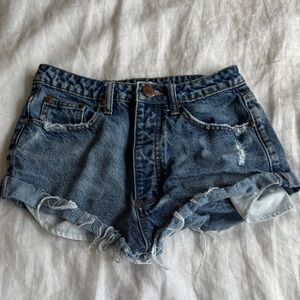 Signature8 Distressed Blue Jean Shorts